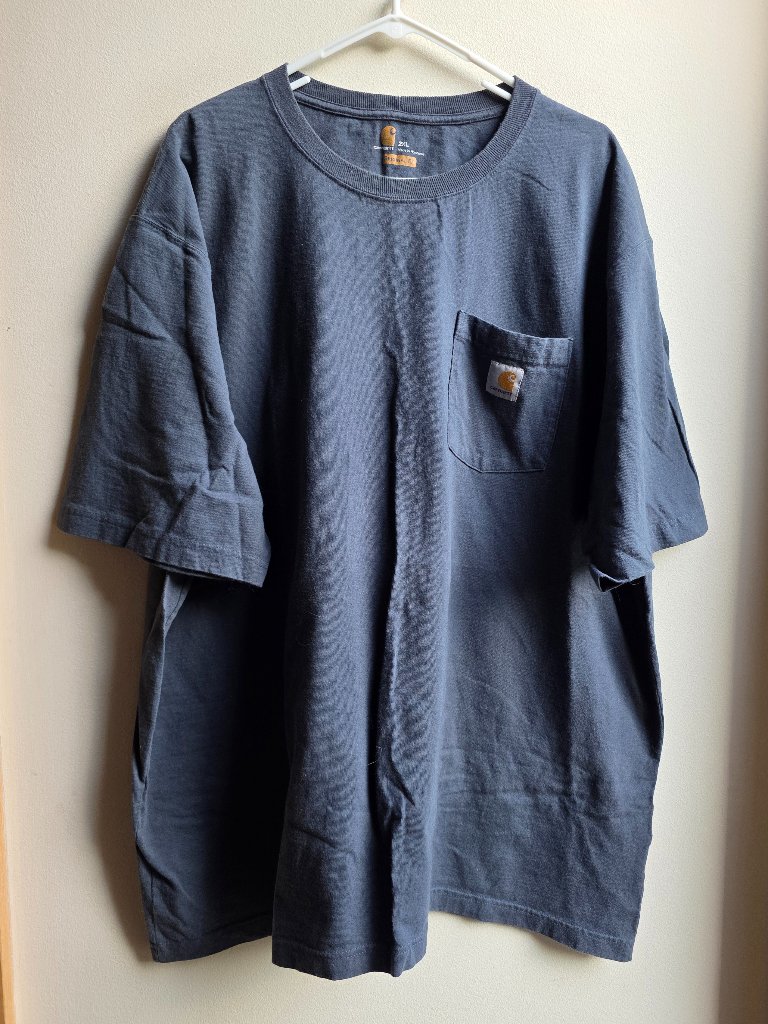 Nwot Carhartt Blue Pocket Rugged Work T-Shirt Big & Tall Size 2xl